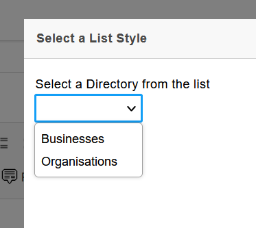 Selecting a Directory to display