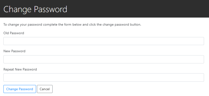change password form