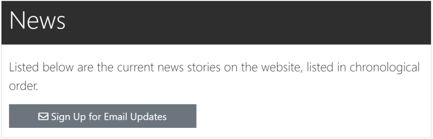 Sign Up For Emails Button