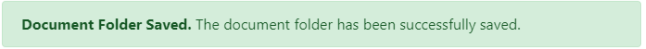 Document Folder Saved Banner