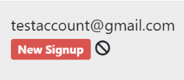 New Sign Up Tag