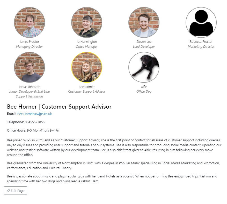 WJPS Site Profiles Page