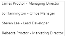 Link List of Profiles