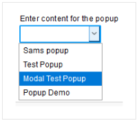 Popup Title in Page Content Editor