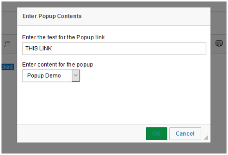 Enter Popup Contents Form Window