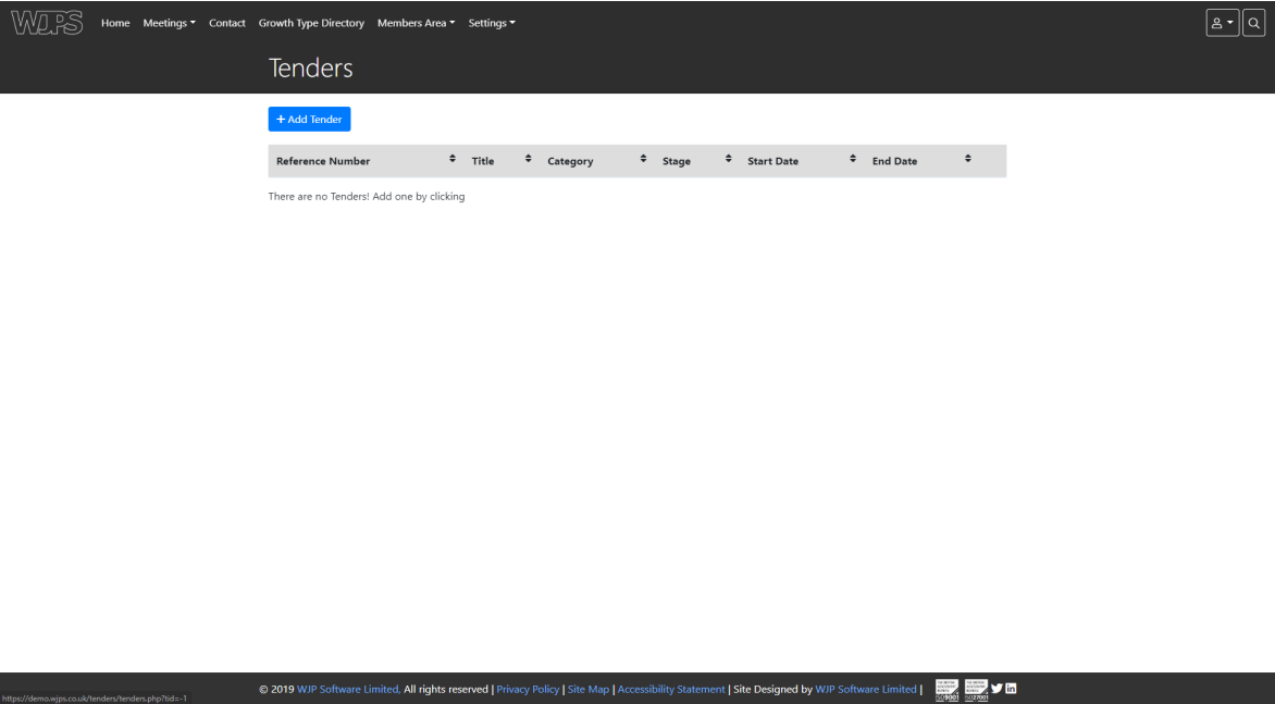 Tenders Admin