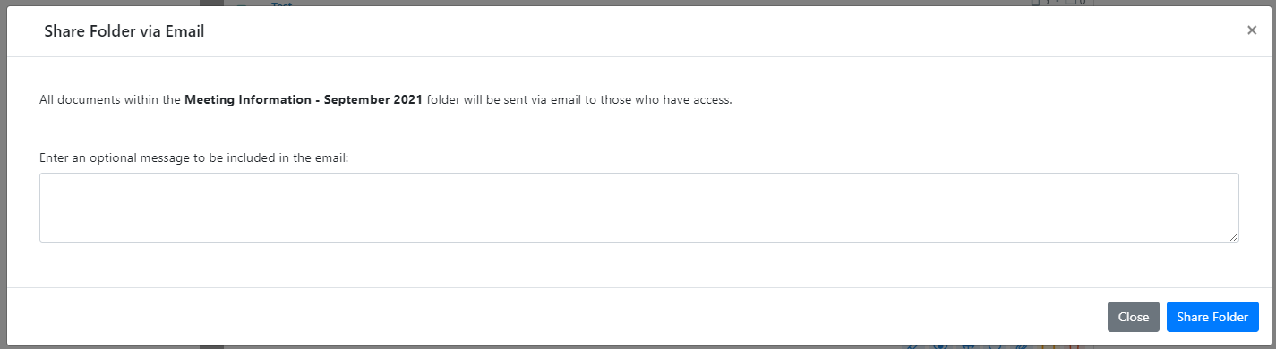 Share Folder Via Email Form