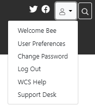 change password drop down