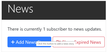 Add News Story Button